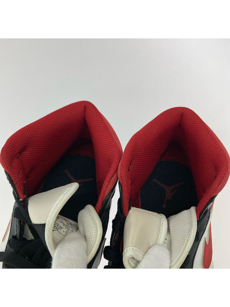 NIKE スニーカー AIR JORDAN 1 MID 赤 27