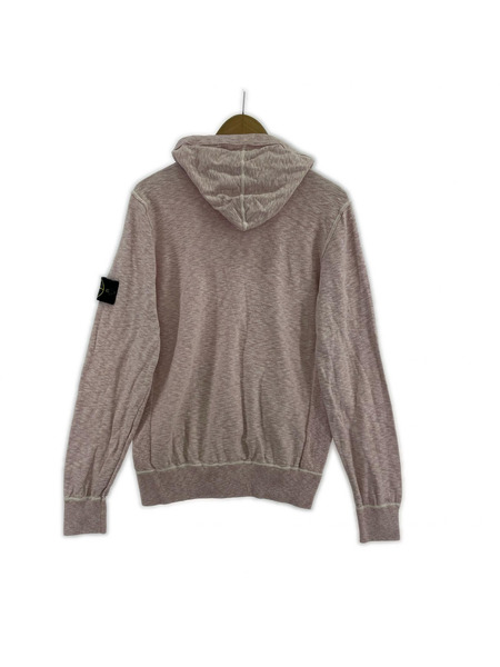 STONE ISLAND Melange knitted cotton hoodie (M) ピンク