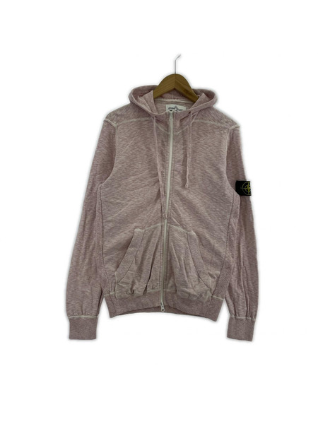 STONE ISLAND Melange knitted cotton hoodie (M) ピンク