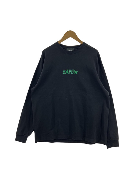 SAPeur ロッドマン L/Sヒョウ柄プリントTee (L) 緑[値下]