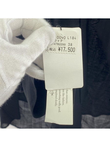 aga/バンドカラーシャツ/38/BLK/L184[値下]