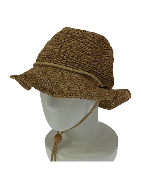 NOROLL raffia bucket hat ハット L