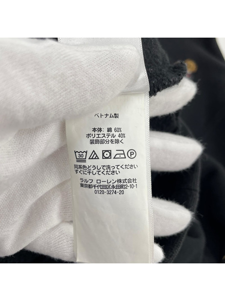 POLO RALPH LAUREN ポロベア 総柄 パーカー 黒 M