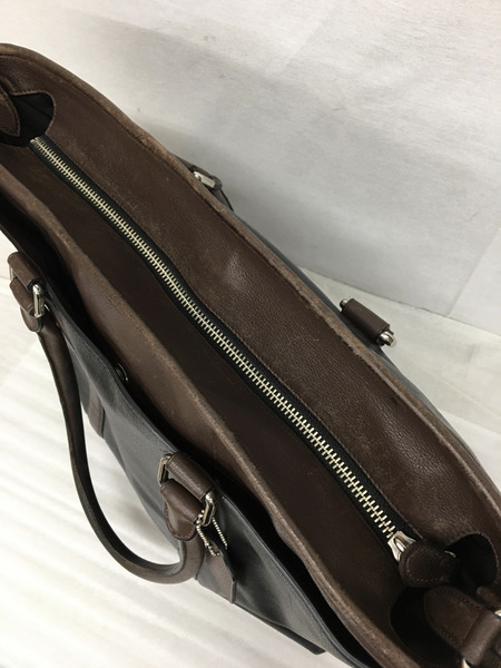 COACH　レザーハンドバッグ 黒茶