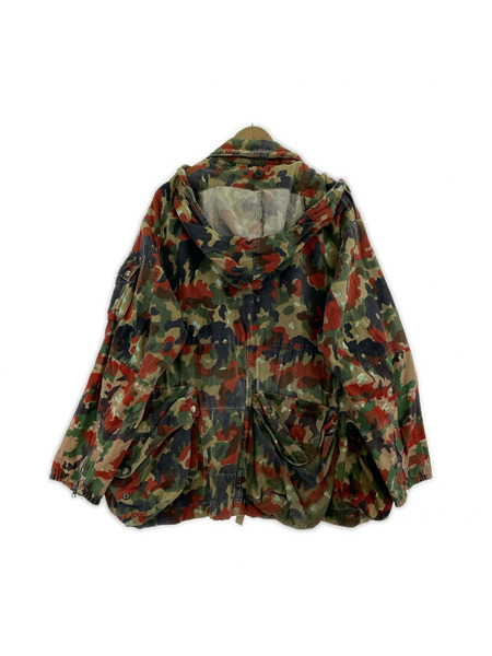 OLD・VINTAGE ミリタリージャケット 70s M70 スイス軍 アルペンカモ 迷彩 カーキ (56)