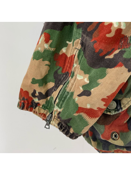 OLD・VINTAGE ミリタリージャケット 70s M70 スイス軍 アルペンカモ 迷彩 カーキ (56)