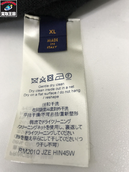 LV  インサイドアウト カシミアタートルネックニット 黒 (XL)