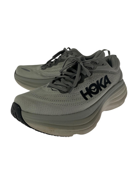 HOKA ONE ONE スニーカー BONDI 8 WIDE グレー 25.5cm