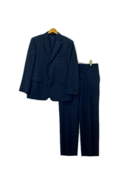Ermenegildo Zegna セットアップスーツ チェック ネイビー (40)