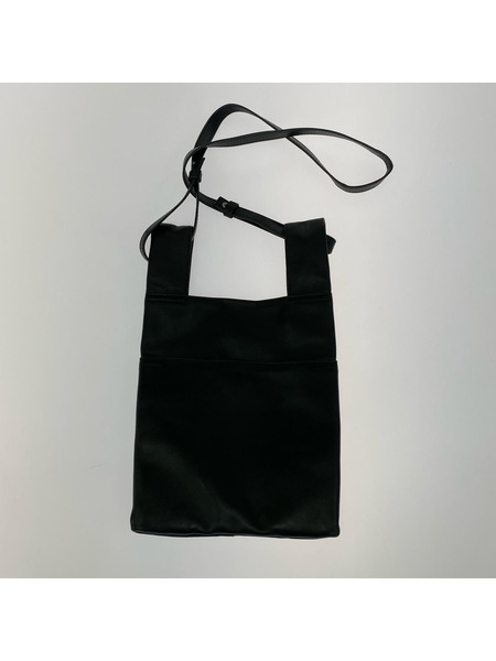 ショルダーバッグ ear PAPILLONNER ステッチレザーミニショルダーバッグ 黒