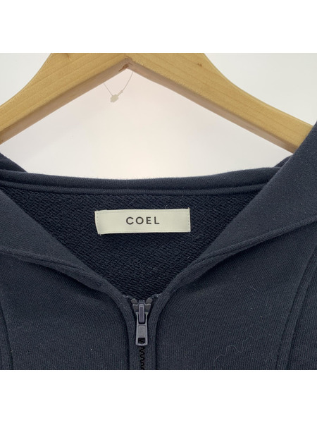 スウェット・トレーナー COEL ハーフジップセーラーカラープルオーバー/ネイビー