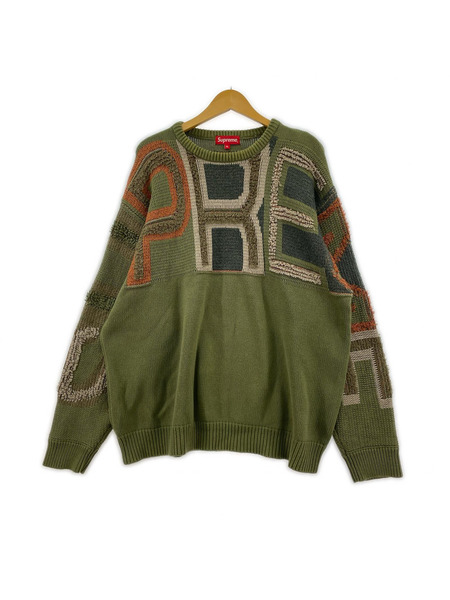 Supreme ニット・セーター CHENILLE LOGO SWEATER XL