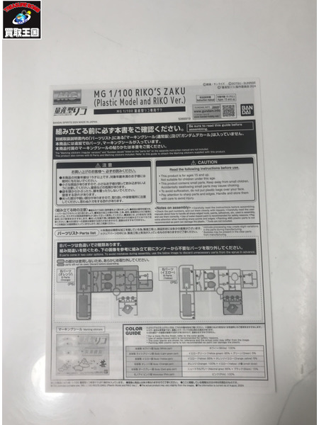 1/100 MG 量産型リコ専用ザク