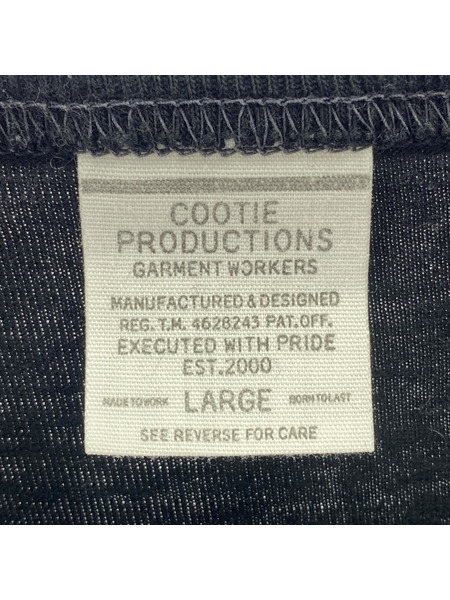 COOTIE 半袖Tシャツ・カットソー 刺繍Tee 黒 L