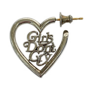 CAREERING ソノ他 ×Girls Don't Cry ピアス ロゴ ハート SV925 K10