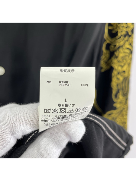 WACKO MARIA 長袖シャツ TIM LEHI 龍刺繍 黒 (L)