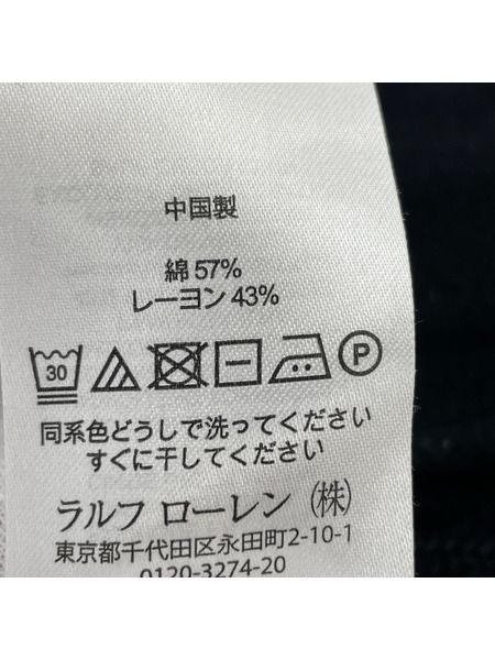 LAUREN RALPH LAUREN ブルゾン・ジャンパー ニット/ジップ/ワンポイント刺繍/黒