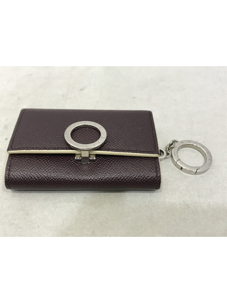 キーケース・キーリング BVLGARI 6連レザーキーケース ブラウン