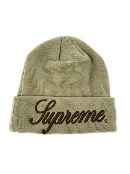 Supreme×NEW ERA Script Beanie ベージュ