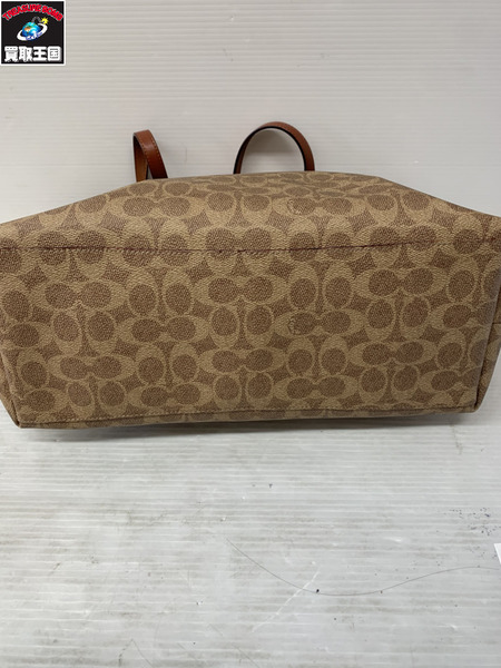 トートバッグ シグネチャーレザートートバッグ 茶