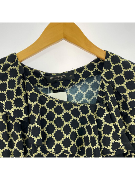 ETRO 長袖ワンピース ETRO 長袖ワンピース 総柄 シルク