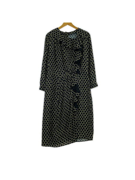 ETRO 長袖ワンピース ETRO 長袖ワンピース 総柄 シルク