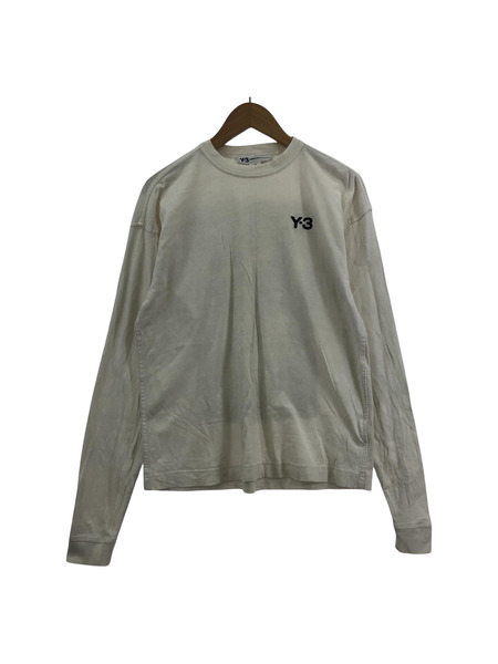 Y-3 L/S プリントカットソー  白 （XS）