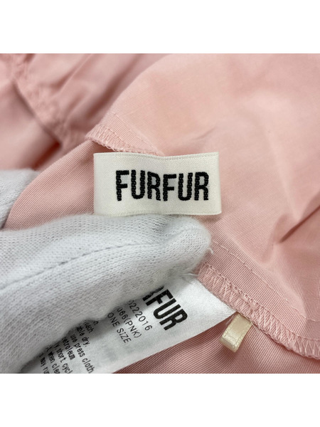 FURFUR 半袖ワンピース ボウタイ ティアードドレス/ピンク