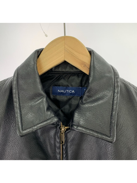 NAUTICA レザージャケット フェイクレザージャケット Bk