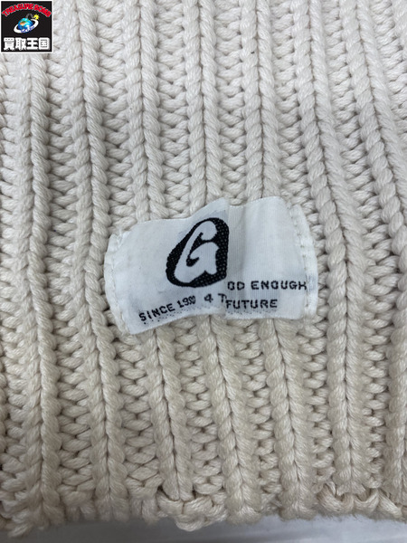 GOODENOUGH ニットキャップ 90s コットンニット帽 白