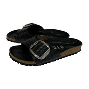 BIRKENSTOCK MADRID ビッグバックル 型押シ ブラック (23.0cm)