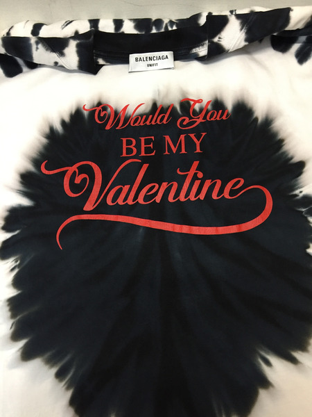 BALENCIAGA/21AW/Will You Be My Valentine Tie-Dye T-Shirt/XS