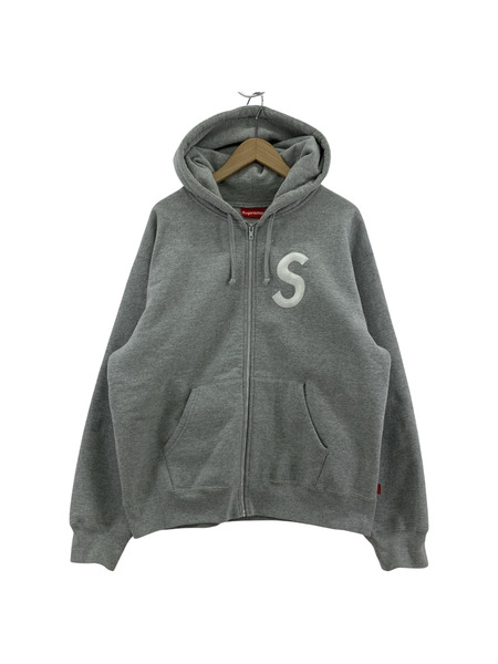 Supreme S Logo Zip Up Hooded Sweatshirt M