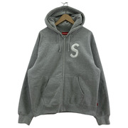 Supreme S Logo Zip Up Hooded Sweatshirt M