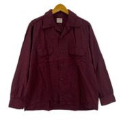 OLD・VINTAGE 長袖シャツ 50s RANDOM WEAR オープンカラーレーヨンシャツ ボルドー
