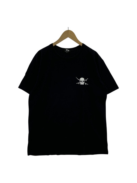 STUSSY×HEEL BRUISE Anytime Anywhere スカル Tシャツ(L) ブラック