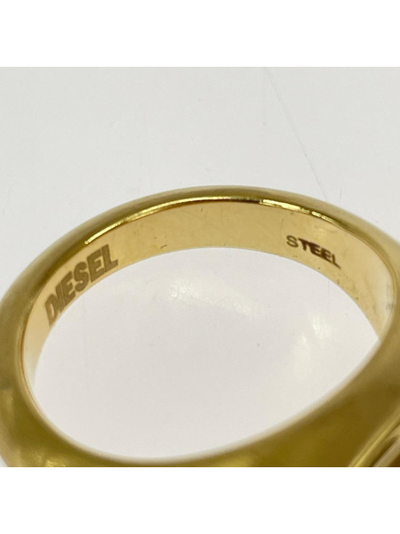 DIESEL Dロゴ シグネットリング ゴールド