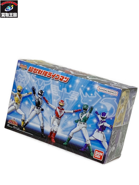 SHODO SUPER 超獣戦隊ライブマン 外箱開封・内袋未開封 戦隊ヒーロー ミニフィギュア レッドファルコン イエローライオン ブルードルフィン ブラックバイソン グリーンサイ