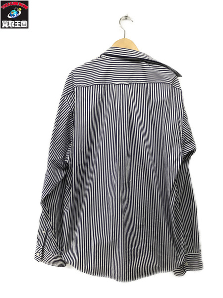 Balenciaga 663034 アシンメトリーシャツ ストライプ (XXS)