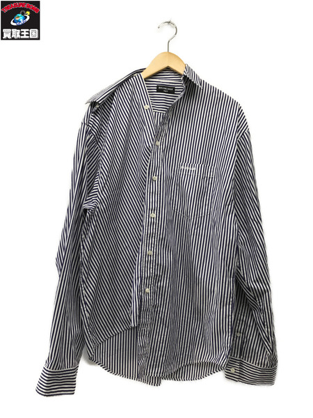 Balenciaga 663034 アシンメトリーシャツ ストライプ (XXS)