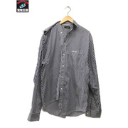 Balenciaga 663034 アシンメトリーシャツ ストライプ (XXS)