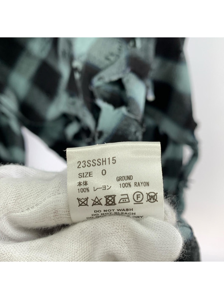 SUGARHILL 長袖シャツ 23ss BURNT OMBRE PLAID BLOUSE 0 グリー