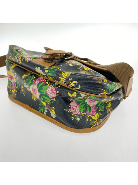 KENZO ショルダーバッグ オールド 花柄 黒