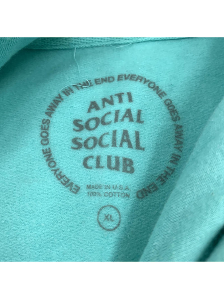 ANTI SOCIAL SOCIAL CLUB スカーロゴPOパーカー ライトブルー[値下]