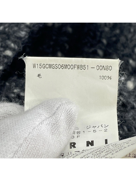 MARNI ニット・セーター ショルダージップマーブルニット 灰