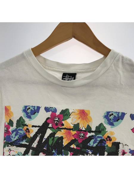 STUSSY/ワールドツアー花柄SSカットソー/M