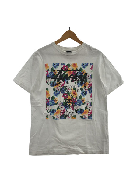 STUSSY/ワールドツアー花柄SSカットソー/M