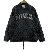 Supreme ジャケット QUILTED COACHES JACKET (M) ブラック