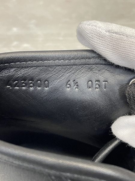 GUCCI ハイカット レザー スニーカー 黒　6  1/2
