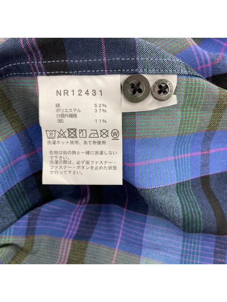 THE NORTH FACE　チェックシャツ（XL)ネイビー